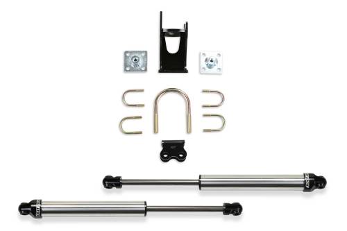 Fabtech Motorsports - FTS220512 | Fabtech Dual Dirt Logic Steering Stabilizer (2005-2022 F250, F350 Super Duty 4WD | 2005-2018 F450, F550 Super Duty 4WD)