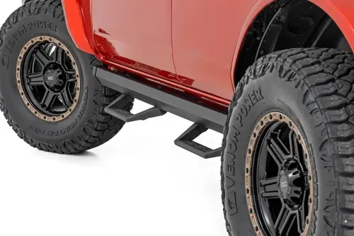 Rough Country - 51143 | Rough Country SRL2 Adjustable Aluminum Steps For 4 Door Ford Bronco / Bronco Raptor (2021-2024)