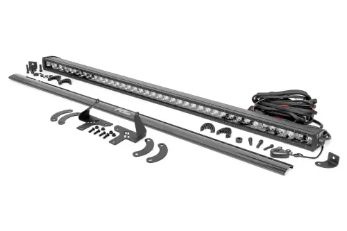 Rough Country - 93180 | Rough Country Forward Facing 40 Inch LED Light Bar For Polaris RZR XP 4 1000 (2024-2024) | Black Light Series