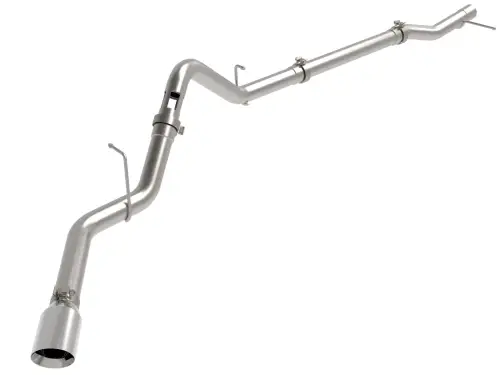 aFe Power - 49-44144-P | AFE Power Large Bore HD 3 Inch 409 Stainless Steel DPF Back Exhaust System With Polish Tip For Chevrolet Silverado / GMC Sierra 1500 (2023-2024) | Duramax