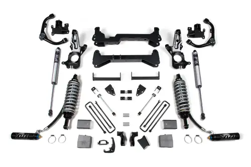 BDS Suspension - BDS149FDSC | BDS Suspension 7 Inch Lift Kit With Fox 2.5 Coil Over Conversion For Chevrolet Silverado / GMC Sierra 2500HD 2WD (2001-2010) | Carrier Above Crossmember