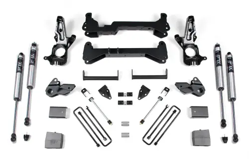 BDS Suspension - BDS149FS | BDS Suspension 7 Inch Lift Kit For Chevrolet Silverado / GMC Sierra 2500HD 2WD (2001-2010) | Carrier Above Crossmember, Fox 2.0 Performance Series Socks