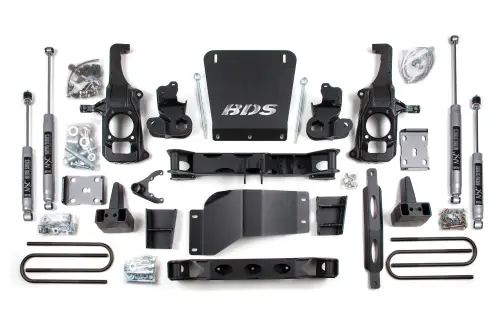 BDS Suspension - BDS196H | BDS Suspension 6.5 Inch Lift Kit Chevrolet Silverado / GMC Sierra 2500 HD / 3500 HD 2/4WD (2011-2019) | Rear Lift 5 Inch Block Lift Without Overload, NX2 Nitro Series Shocks