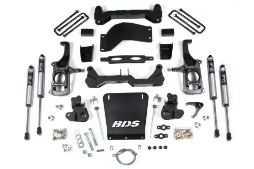 BDS Suspension - BDS719FS | BDS Suspension 4.5 Inch Lift Kit Chevrolet Silverado / GMC Sierra 2500 HD / 3500 HD (2011-2019) | Rear 2 Inch Block Kit Lift Without Overload, Fox 2.0 Performance Series Shocks