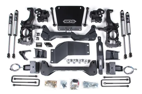 BDS Suspension - BDS753FS | BDS Suspension 6.5 Inch Lift Kit Chevrolet Silverado / GMC Sierra 2500 HD / 3500 HD 4WD (2020-2024) | Rear Lift 5 Inch Block Kit Lift Without Overload, Fox 2.0 Performance Series Shocks