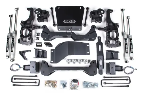 BDS Suspension - BDS753H | BDS Suspension 6.5 Inch Lift Kit Chevrolet Silverado / GMC Sierra 2500 HD / 3500 HD 4WD (2020-2024) | Rear Lift 5 Inch Block Kit Lift Without Overload, NX2 Nitro Series Shocks