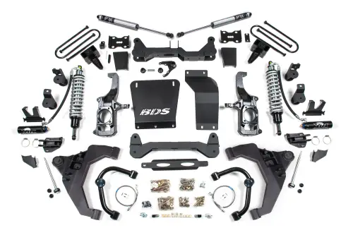 BDS Suspension - BDS728FDSC | BDS Suspension 6.5 Inch Lift Kit & Fox 2.5 Coil Over Conversion For Chevrolet Silverado / GMC Sierra 2500 HD / 3500 HD Diesel (2011-2019) | Rear 5 Inch Block Kit Lift With Overload