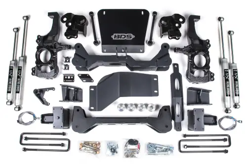 BDS Suspension - BDS766H | BDS Suspension 5 Inch Lift Kit Chevrolet Silverado / GMC Sierra 2500 HD / 3500 HD 4WD (2020-2024) | Rear Lift 5 Inch Block Kit Lift Without Overload, NX2 Nitro Series Shocks