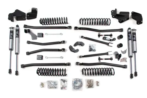 BDS Suspension - BDS1419FS | BDS Suspension 4 Inch Long Arm Lift Kit For Jeep Wrangler JK 2 Door (2007-2018) | Sway Bar Link Disconnects, Fox 2.0 Performance Series Shocks