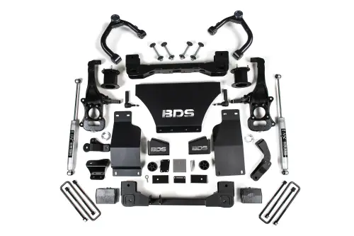 BDS Suspension - BDS1800H | BDS Suspension 4 Inch Lift Kit For Chevrolet Silverado / GMC Sierra 1500 4WD Gas (2019-2024) | Front Shock Strut Spacer, Rear NX2 Nitro Series Shock