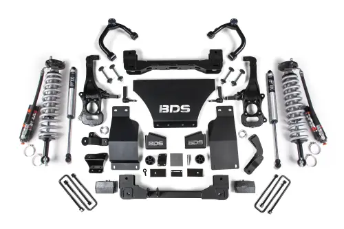 BDS Suspension - BDS1801FPE | BDS Suspension 6 Inch Lift Kit With Fox 2.5 Performance Elite Coil Over For Chevrolet Silverado / GMC Sierra 1500 4WD Gas (2019-2024) | Rear Fox 2.0 Performance Series Shock