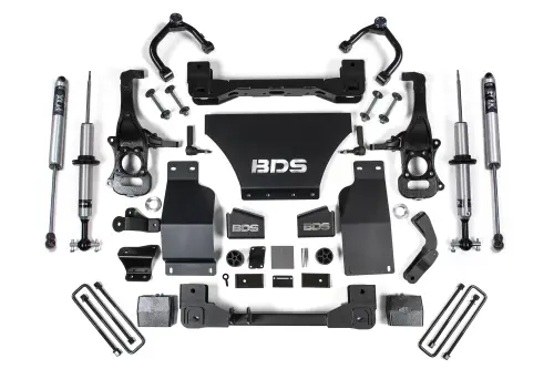 BDS Suspension - BDS1801FSR | BDS Suspension 6 Inch Lift Kit For Chevrolet Silverado / GMC Sierra 1500 4WD Gas (2019-2024) | Front And Rear Fox 2.0 Performance Series Shock