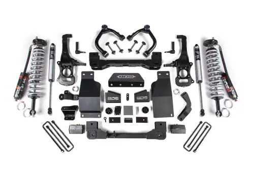 BDS Suspension - BDS1802FPE | BDS Suspension 4 Inch Lift Kit With Fox 2.5 Performance Elite Coil Over For Chevrolet Silverado / GMC Sierra 1500 4WD Diesel (2019-2024) | Rear Fox 2.0 Performance Series Shock