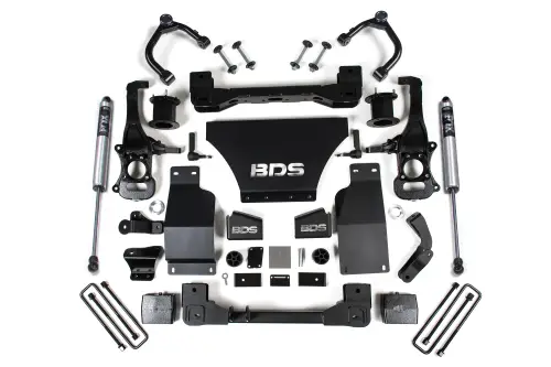 BDS Suspension - BDS1805FS | BDS Suspension 4 Inch Lift Kit For Chevrolet Silverado LT Trail Boss / GMC Sierra AT4 1500 4WD Gas (2019-2024) | Rear Fox 2.0 Performance Series Shock