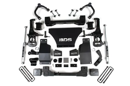 BDS Suspension - BDS1805H | BDS Suspension 4 Inch Lift Kit For Chevrolet Silverado LT Trail Boss / GMC Sierra AT4 1500 4WD Gas (2019-2024) | Rear NX2 Nitro Series Shock