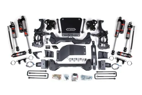 BDS Suspension - BDS1822FPE | BDS Suspension 5 Inch Lift Kit For With Fox 2.5 Performance Elite Shocks For Chevrolet Silverado / GMC Sierra 2500 HD / 3500 HD 4WD (2020-2024) | Rear Lift 5 Inch Block Kit Lift Without Overload