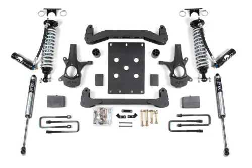 BDS Suspension - BDS186FDSC | BDS Suspension 4 Inch Lift Kit With Fox 2.5 Coil Over For Chevrolet Silverado / GMC Sierra 1500 (2007-2013) | Rear Lift 5 Inch Block Kit, Fox 2.5 Coil Over Shocks With DSC Adjuster