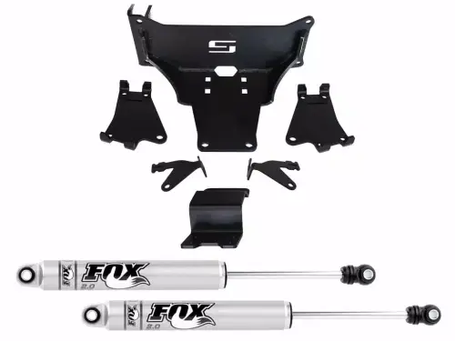 SuperLift - 92766 | SuperLift Dual Steering Stabilizer Standard Full Kit For Ford F-450 / F-550 Super Duty 4WD (2017-2024) | Fox 2.0 Series Shocks