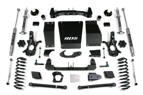 BDS Suspension - BDS731H | BDS Suspension 6 Inch Lift Kit Chevrolet Suburban/Tahoe / GMC Yukon/Yukon XL 1500 4WD (2015-2019) | Factory Control Arm Cast Steel, Rear NX2 Nitro Series Shocks