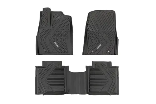 Rough Country - FF-71780 | Rough Country Flex-Fit Floor Mats For Toyota Tundra CrewMax 2/4WD (2022-2024) | Front & Rear