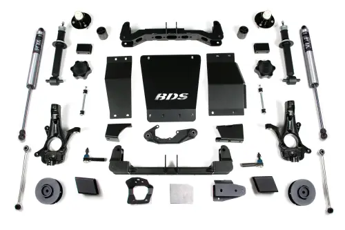 BDS Suspension - BDS733FS | BDS Suspension 4 Inch Lift Kit For Chevrolet Suburban/Tahoe / GMC Yukon/Yukon XL 1500 4WD (2015-2019) | Factory Control Arm Cast Steel, Rear Fox 2.0 Performance Series Shocks