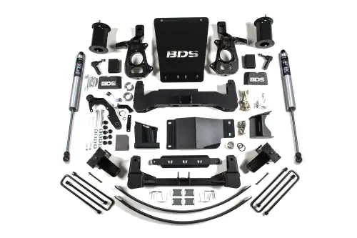 BDS Suspension - BDS743FS | BDS Suspension 8 Inch Lift Kit For Chevrolet Silverado / GMC Sierra 1500 4WD (2014-2018) | Factory Control Arm Is Aluminum / Stamped Steel, Rear Fox 2.0 Performance Series Shocks