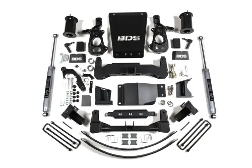 BDS Suspension - BDS743H | BDS Suspension 8 Inch Lift Kit For Chevrolet Silverado / GMC Sierra 1500 4WD (2014-2018) | Factory Control Arm Is Aluminum / Stamped Steel, Rear NX2 Nitro Series Shocks