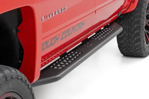 Rough Country - 14010 | Rough Country OV2 Running Boards (2007-2018 Silverado, Sierra 1500 2WD/4WD | 2007-2019 Silverado, Sierra 2500 HD, 3500 HD 2WD/4WD | Crew Cab)