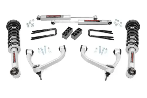 Rough Country - 54531 | Rough Country 3 Inch Lift Kit For Ford F-150 4WD (2014-2020) | Control Arm Finish Aluminum, N3 Struts With N3 Rear Shocks