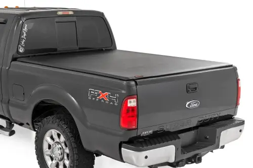 Rough Country - 42599650 | Rough Country Soft Roll Up Bed Cover For Ford F-250/F-350 Super Duty (1999-2016) | 6' 10" Bed