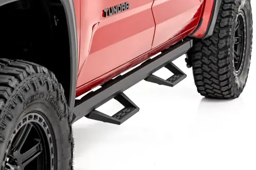 Rough Country - 71097 | Rough Country SRL2 Adjustable Aluminum Steps For CrewMax Toyota Tundra 2WD/4WD (2022-2024)