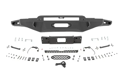 Rough Country - 72005 | Rough Country Front Bumper For Hybrid Toyota Tundra 2/4WD (2022-2024) | Without LED Lights, Winch Mount ONLY