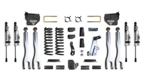 MaxTrac Suspension - K947241VRLA | MaxTrac Suspension 4 Inch Lift Kit With 4 Links & Vulcan Reservoir Shocks For Air Ride Ram 2500 4WD (2014-2018) | Diesel