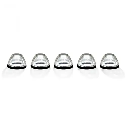 Recon Truck Accessories - 264143CLS | Recon 5 Piece Cab Light Set Strobe LED Clear Lens in White & Amber LEDs (1999-2016 F250, F350 Super Duty)