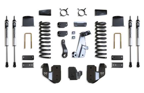 MaxTrac Suspension - K947285VA | MaxTrac Suspension 8 Inch Lift Kit With Radius Arm Bracket & Vulcan Shocks For Air Ride Ram 2500 4WD (2014-2018) | Diesel