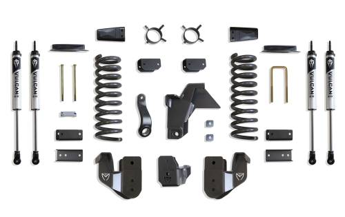 MaxTrac Suspension - K947441VA | MaxTrac Suspension 4 Inch Lift Kit With Radius Arm Bracket & Vulcan Shocks For Air Ride Ram 2500 4WD (2019-2024) | Diesel