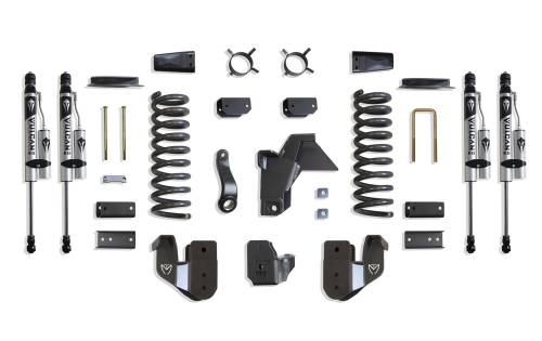 MaxTrac Suspension - K947441VRA | MaxTrac Suspension 4 Inch Lift Kit With Radius Arm Bracket & Vulcan Reservoir Shocks For Air Ride Ram 2500 4WD (2019-2024) | Diesel