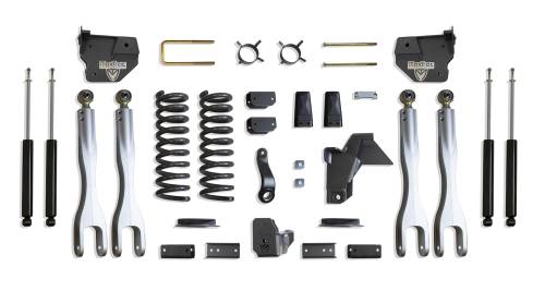 MaxTrac Suspension - K947441LA | MaxTrac Suspension 4 Inch Lift Kit With 4 Link & MaxTrac Shocks For Air Ride Ram 2500 4WD (2019-2024) | Diesel