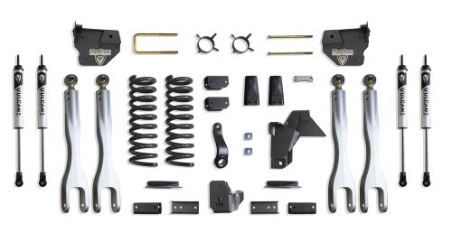 MaxTrac Suspension - K947441VLA | MaxTrac Suspension 4 Inch Lift Kit With 4 Link & Vulcan Shocks For Air Ride Ram 2500 4WD (2019-2024) | Diesel