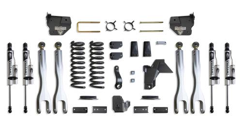 MaxTrac Suspension - K947441VRLA | MaxTrac Suspension 4 Inch Lift Kit With 4 Link & Vulcan Reservoir Shocks For Air Ride Ram 2500 4WD (2019-2024) | Diesel