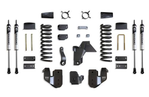 MaxTrac Suspension - K947463VA | MaxTrac Suspension 6 Inch Lift Kit With Radius Arm Bracket & Vulcan Shocks For Air Ride Ram 2500 4WD (2019-2024) | Diesel