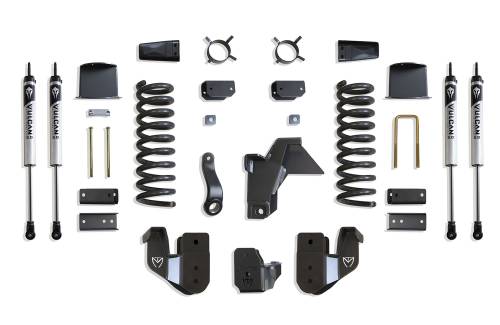 MaxTrac Suspension - K947485VA | MaxTrac Suspension 8 Inch Lift Kit With Radius Arm Brackets & Vulcan Shocks For Air Ride Ram 2500 4WD (2019-2024) | Diesel