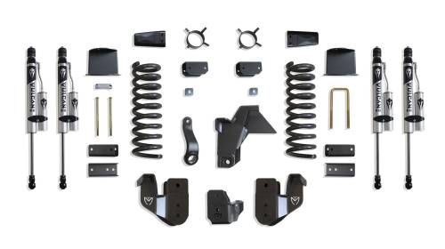 MaxTrac Suspension - K947485VRA | MaxTrac Suspension 8 Inch Lift Kit With Radius Arm Brackets & Vulcan Reservoir Shocks For Air Ride Ram 2500 4WD (2019-2024) | Diesel