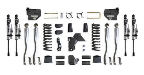 MaxTrac Suspension - K947485VRLA | MaxTrac Suspension 8 Inch Lift Kit With 4 Links & Vulcan Reservoir Shocks For Air Ride Ram 2500 4WD (2019-2024) | Diesel