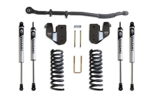 MaxTrac Suspension - K947325V | MaxTrac Suspension 2.5 Inch Level Kit With Radius Arm Brackets & Vulcan Shocks For Ram 3500 4WD (2013-2024) | Diesel