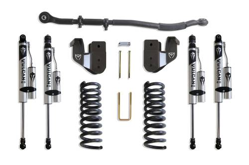 MaxTrac Suspension - K947325VR | MaxTrac Suspension 2.5 Inch Level Kit With Radius Arm Brackets & Vulcan Reservoir Shocks For Ram 3500 4WD (2013-2024) | Diesel