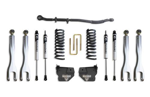 MaxTrac Suspension - K947325VL | MaxTrac Suspension 2.5 Inch Level Kit With 4 Links & Vulcan Shocks For Ram 3500 4WD (2013-2024) | Diesel