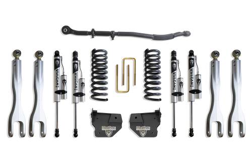 MaxTrac Suspension - K947325VRL | MaxTrac Suspension 2.5 Inch Level Kit With 4 Links & Vulcan Reservoir Shocks For Ram 3500 4WD (2013-2024) | Diesel