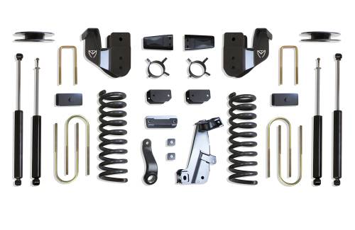 MaxTrac Suspension - K947341A | MaxTrac Suspension 4 Inch Lift Kit With Radius Arm Bracket & MaxTrac Shocks For Air Ride Ram 3500 4WD (2013-2018) | Diesel