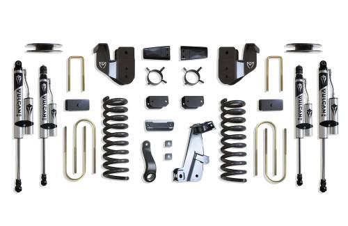 MaxTrac Suspension - K947341VRA | MaxTrac Suspension 4 Inch Lift Kit With Radius Arm Bracket & Vulcan Reservoir Shocks For Air Ride Ram 3500 4WD (2013-2018) | Diesel